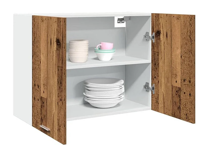 Armoire suspendue vieux bois 80x31x60 bois d'ingénierie