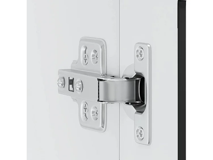 Armoire murale de cuisine avec porte en verre Porto noir
