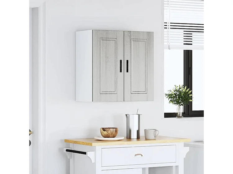 Armoire murale de cuisine Porto sonoma gris bois d'ingénierie