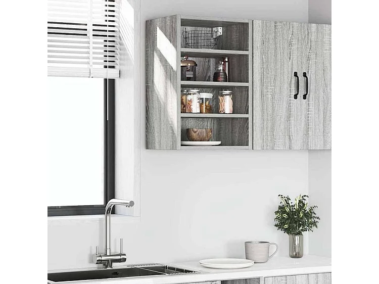 Armoire suspendue sonoma gris 40x29,5x60 bois d'ingénierie