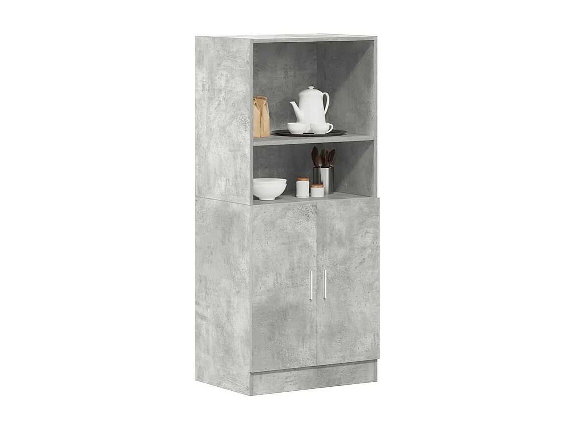 Armoire de cuisine gris béton 57x41,5x131,5 bois ingénierie