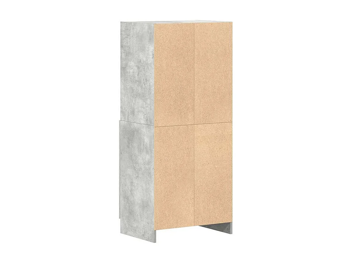 Armoire de cuisine gris béton 57x41,5x131,5 bois ingénierie