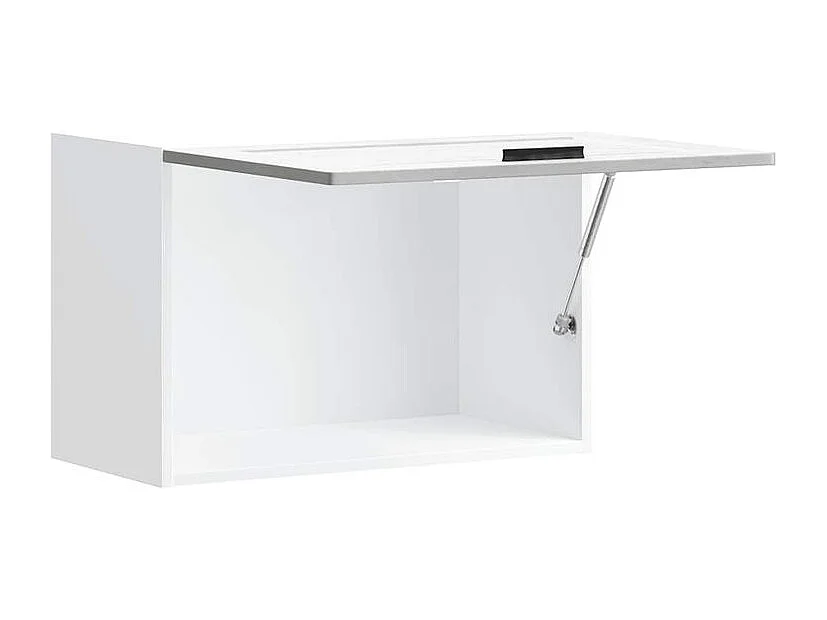 Armoire murale de cuisine Porto gris béton bois d'ingénierie