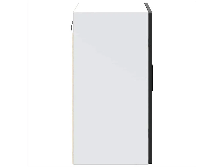 Armoire murale de cuisine avec porte en verre Porto noir