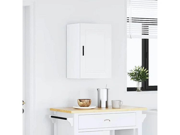 Armoire murale de cuisine Porto blanc bois d'ingénierie