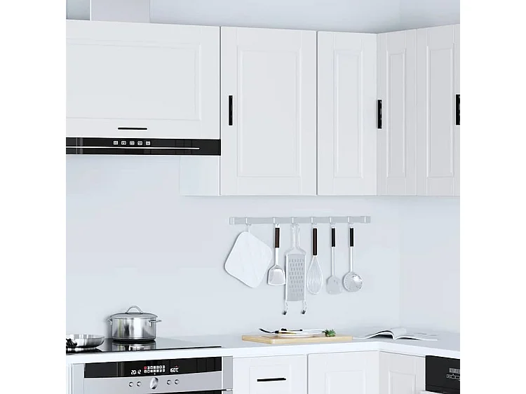 Armoire murale de cuisine Porto blanc bois d'ingénierie