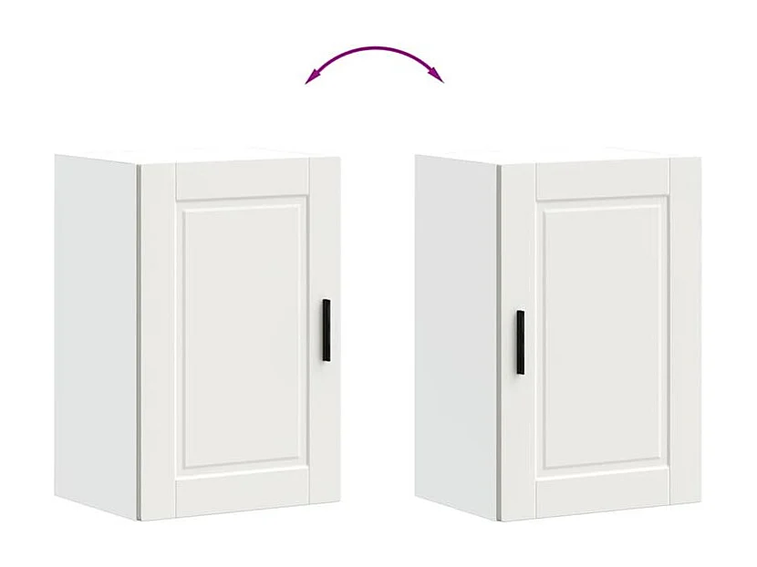 Armoire murale de cuisine Porto blanc bois d'ingénierie