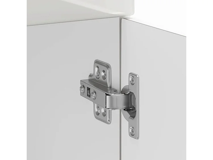 Armoire de cuisine Kalmar blanc brillant bois ingénierie