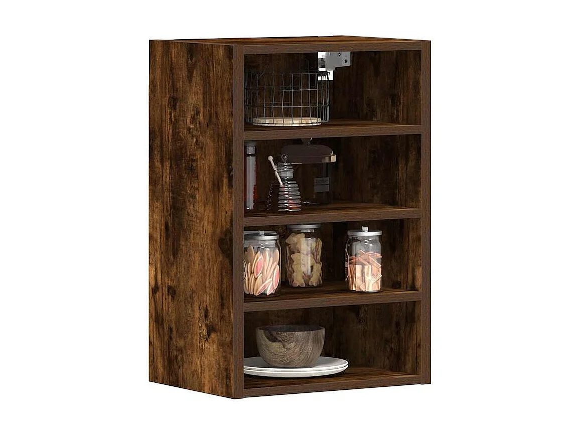 Armoire suspendue chêne fumé 40x29,5x60 bois d'ingénierie