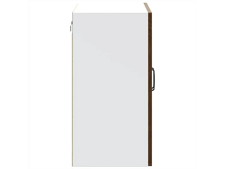 Armoire murale de cuisine et porte en verre Kalmar chêne marron