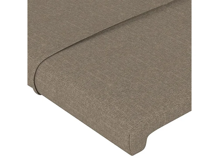 Tête de lit à LED Taupe 144x5x118-128 Tissu