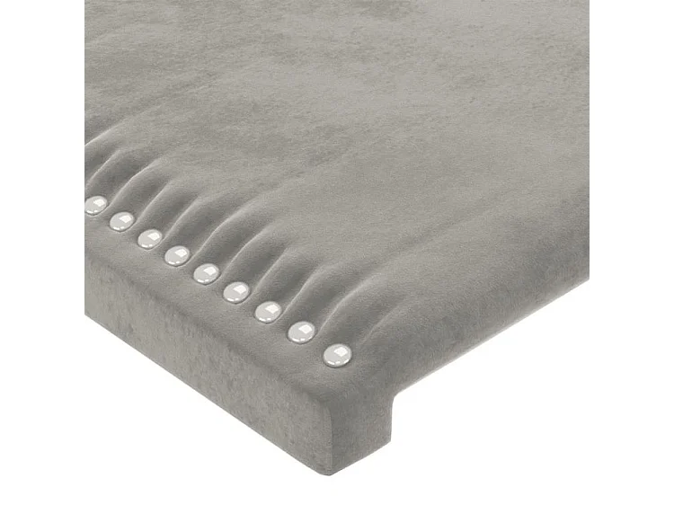 Tête de lit à LED Gris clair 147x16x78-88 Velours