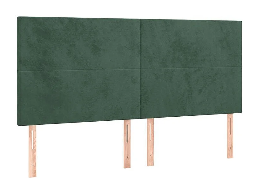 Tête de lit à LED Vert foncé 160x5x118-128 Velours