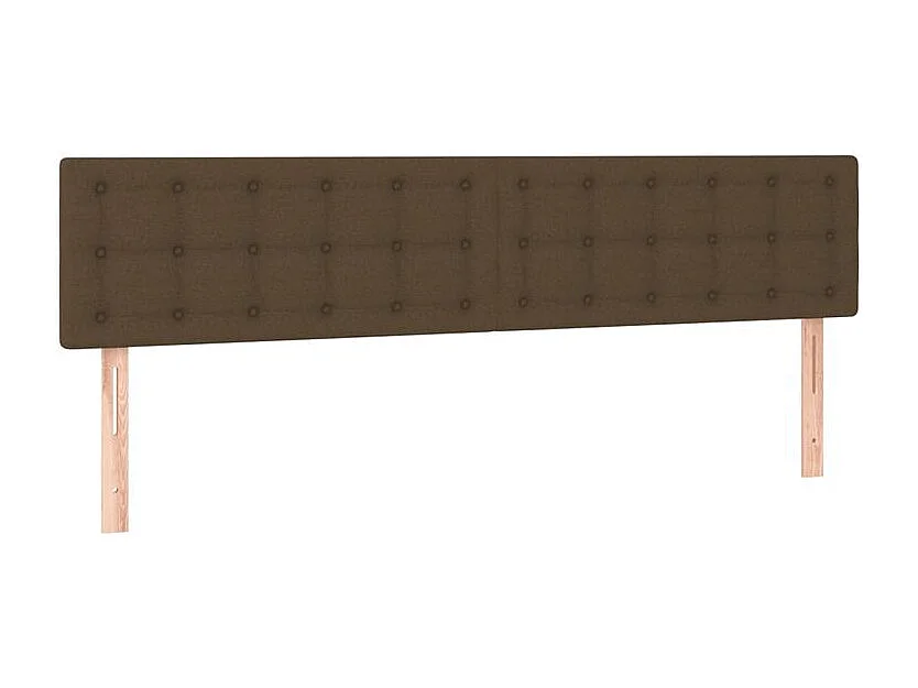 Tête de lit à LED Marron Foncé 160x5x78-88 Tissu