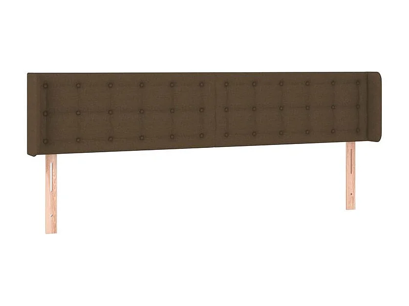Tête de lit à LED Marron foncé 163x16x78-88 Tissu