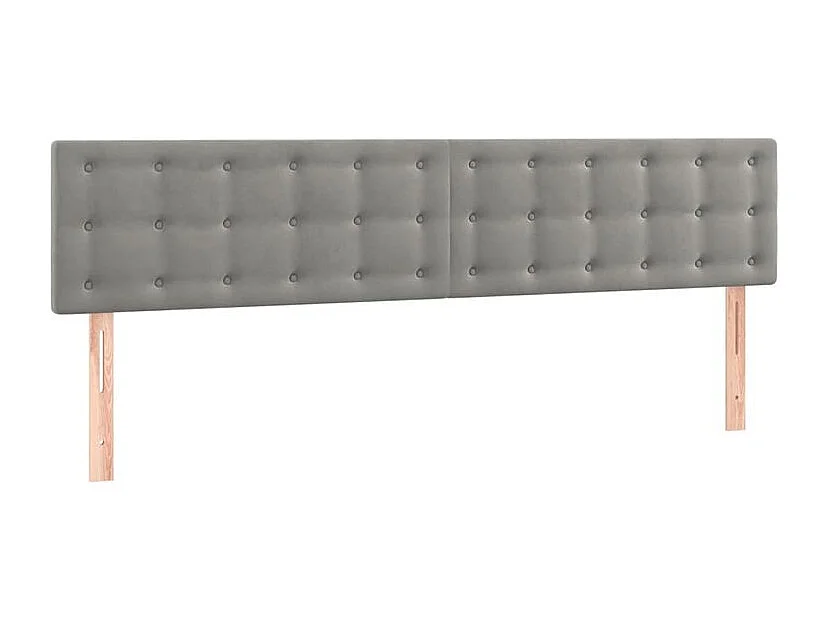 Tête de lit à LED Gris clair 180x5x78-88 Velours