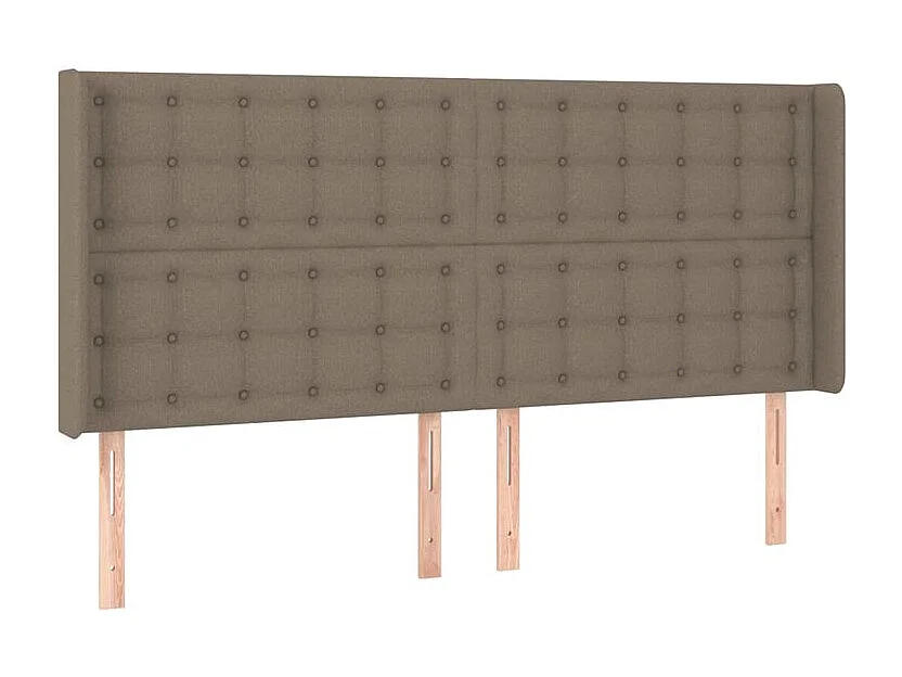 Tête de lit à LED Taupe 163x16x118-128 Tissu