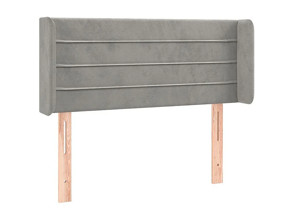 Tête de lit à LED Gris clair 83x16x78-88 Velours
