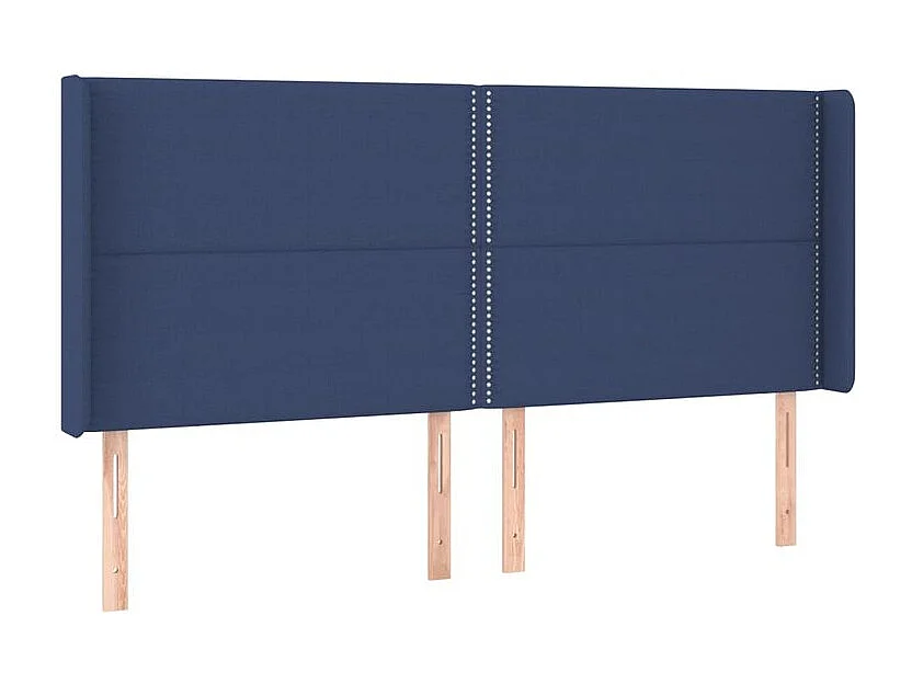 Tête de lit à LED Bleu 203x16x118-128 Tissu