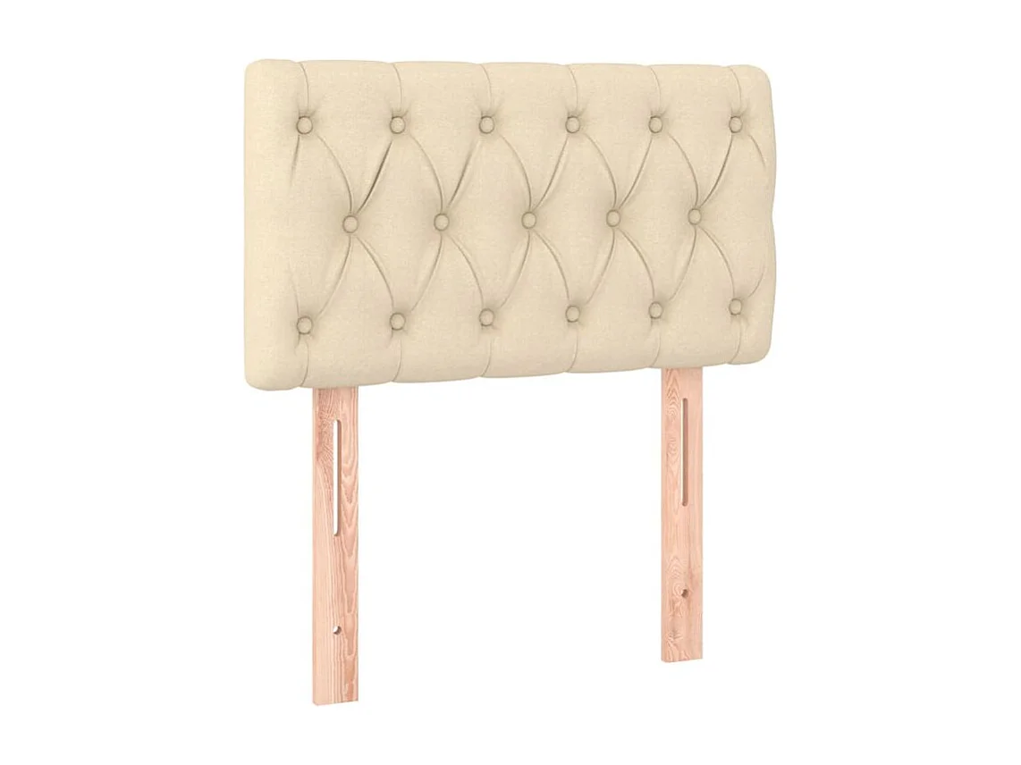 Tête de lit à LED Crème 80x7x78-88 Tissu
