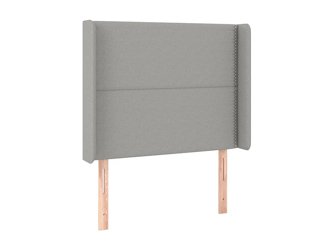 Tête de lit à LED Gris clair 103x16x118-128 Tissu
