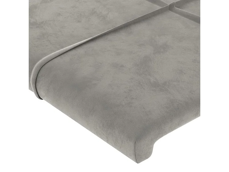 Tête de lit à LED Gris clair 80x5x78-88 Velours