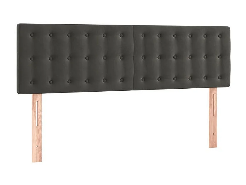 Tête de lit à LED Gris foncé 144x5x78-88 Velours