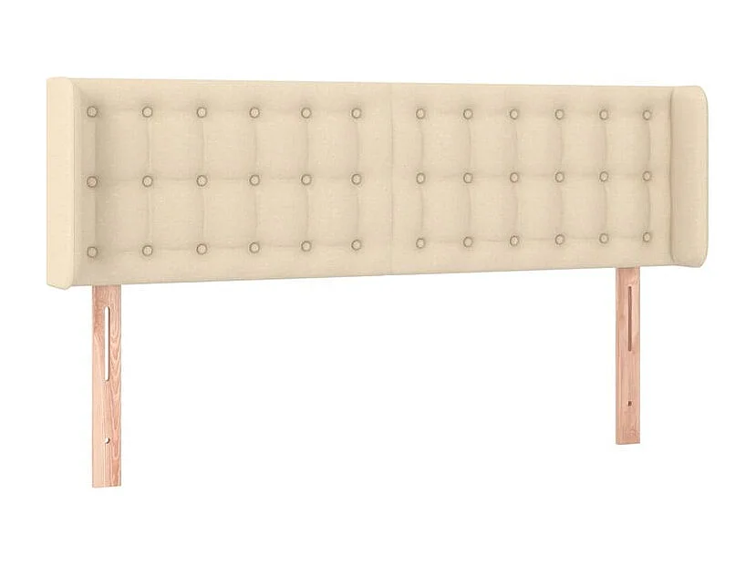 Tête de lit à LED Crème 147x16x78-88 Tissu