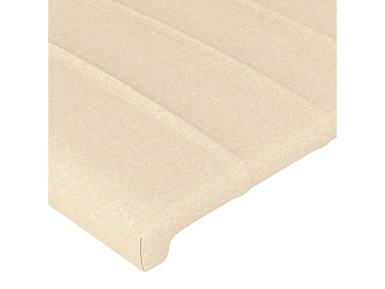 Tête de lit à LED Crème 183x16x118-128 Tissu