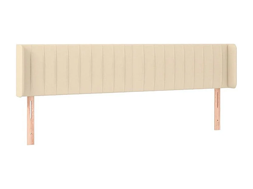 Tête de lit à LED Crème 183x16x78-88 Tissu