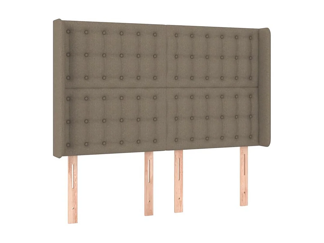 Tête de lit à LED Taupe 147x16x118-128 Tissu
