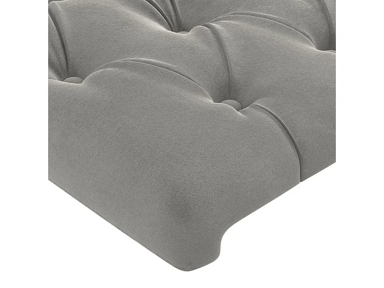 Tête de lit 4 pc Gris clair 72x7x78-88 Velours