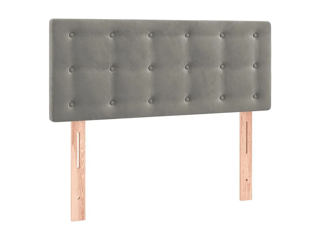 Tête de lit à LED Gris clair 100x5x78-88 Velours
