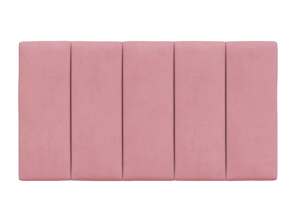 Coussin de tête de lit rose 80cm velours