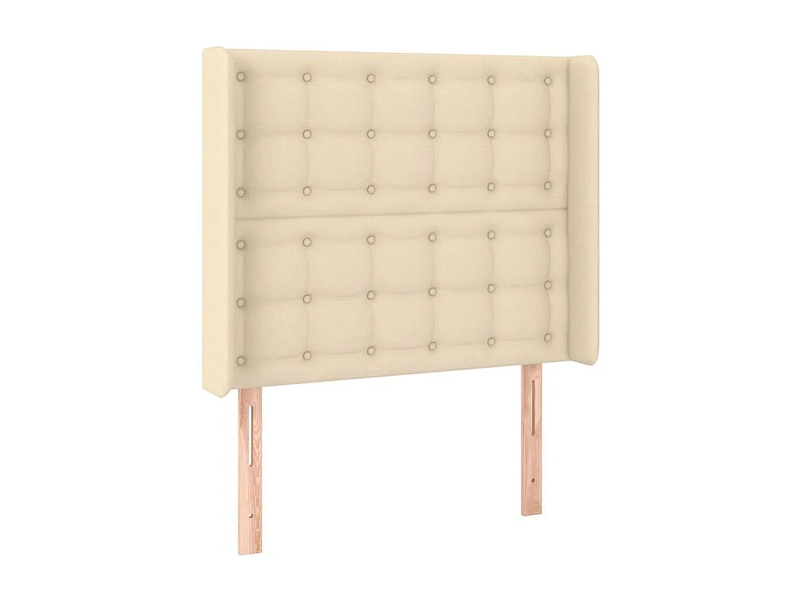 Tête de lit à LED Crème 83x16x118-128 Tissu