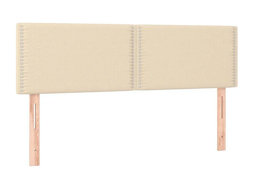 Tête de lit à LED Crème 144x5x78-88 Tissu