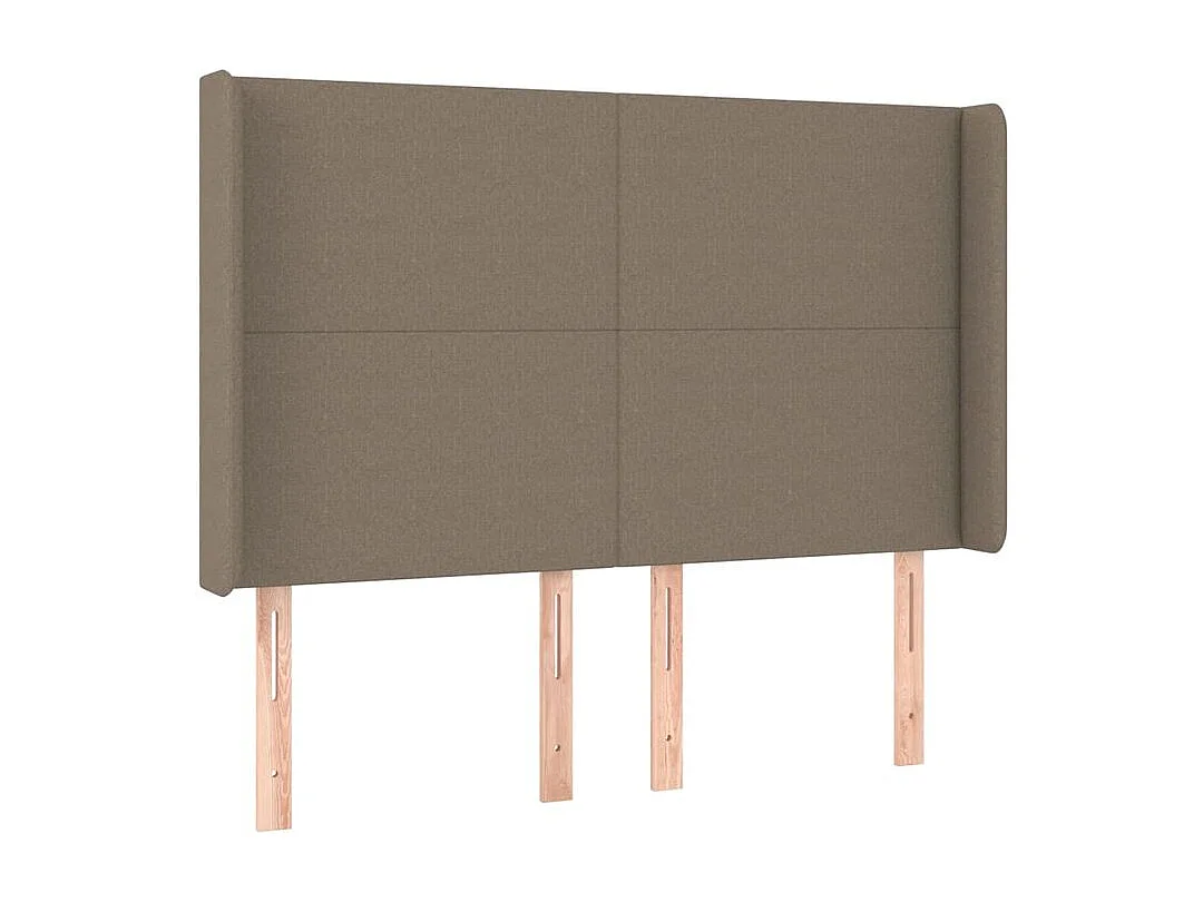 Tête de lit à LED Taupe 147x16x118-128 Tissu
