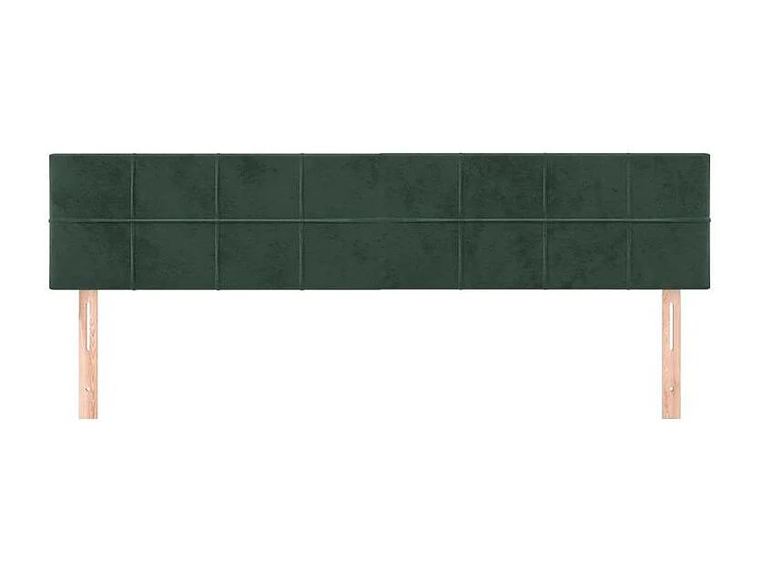 Tête de lit 2 pc Vert foncé 100x5x78-88 Velours