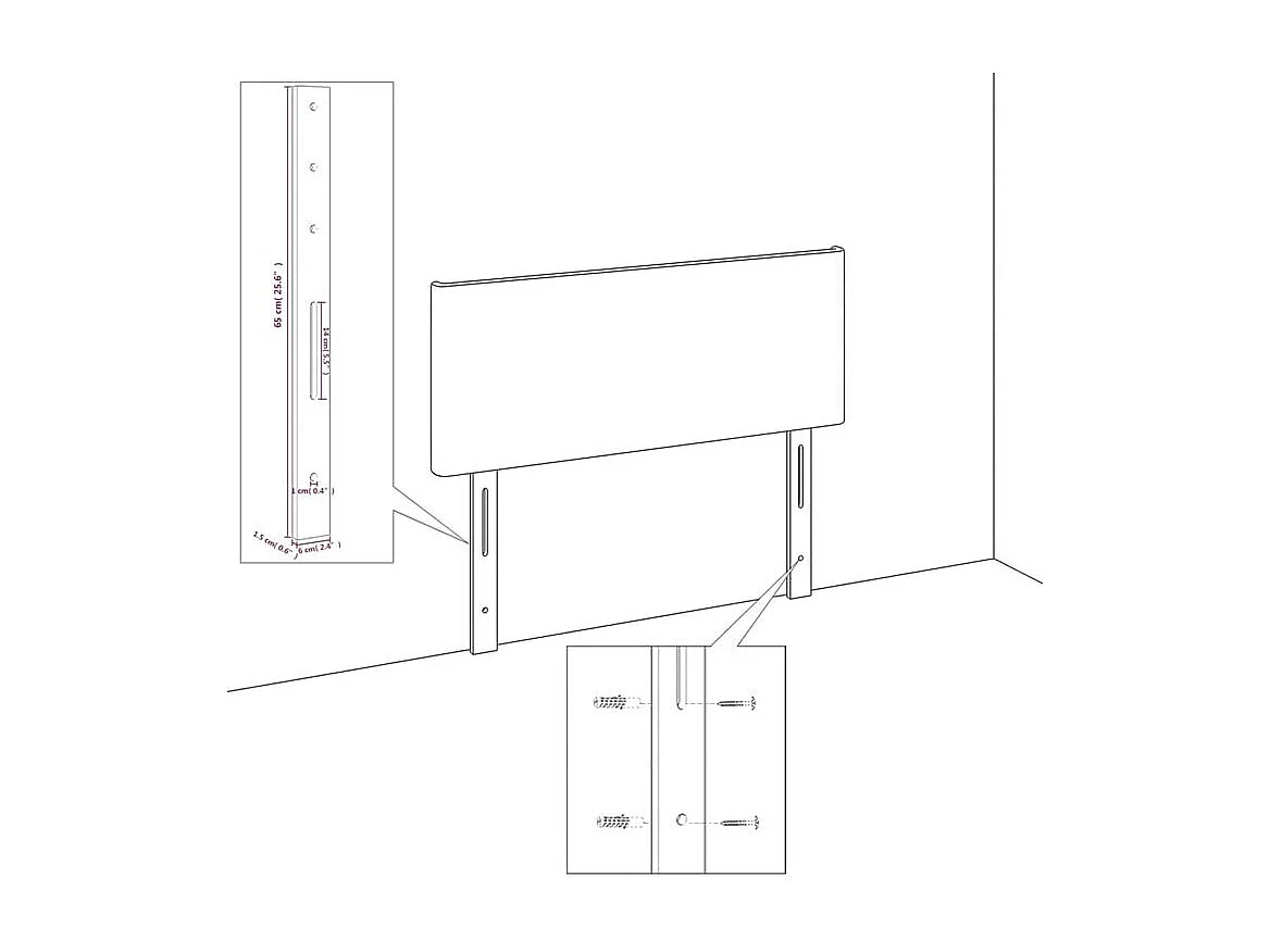 Tête de lit 2 pc Vert foncé 100x5x78-88 Velours