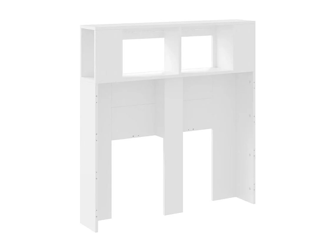 Tête de lit à LED blanc 100x18,5x103,5 bois d'ingénierie