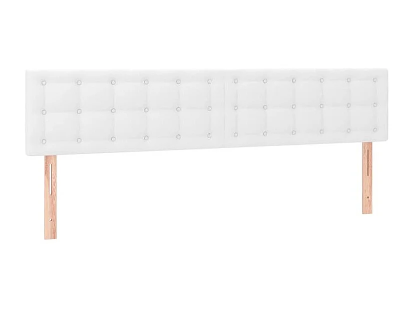 Tête de lit à LED Blanc 200x5x78-88 Similicuir