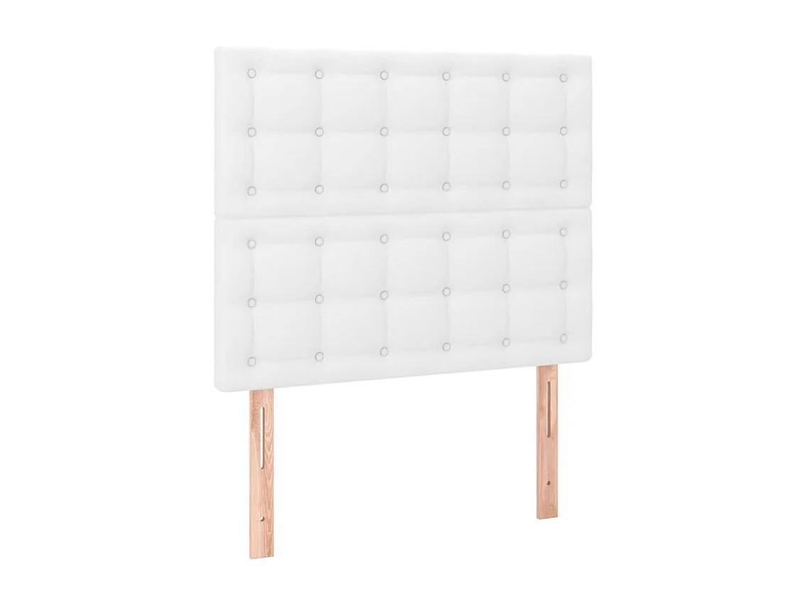 Tête de lit à LED Blanc 90x5x118-128 Similicuir