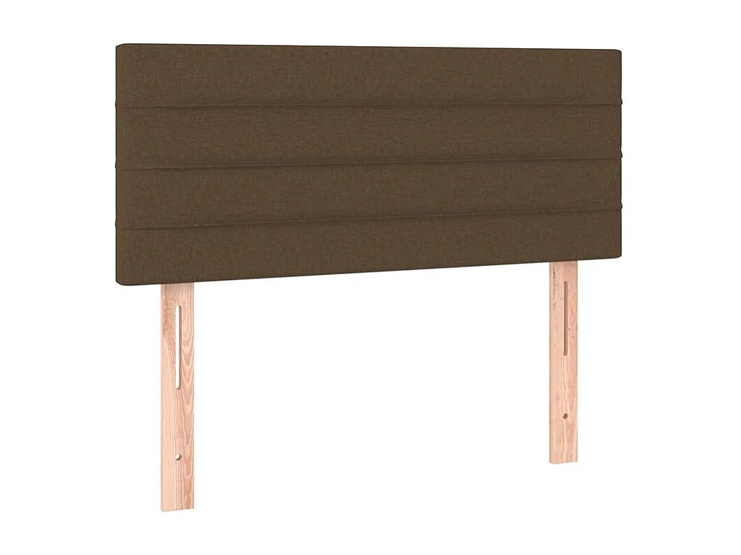 Tête de lit à LED Marron Foncé 100x5x78-88 Tissu