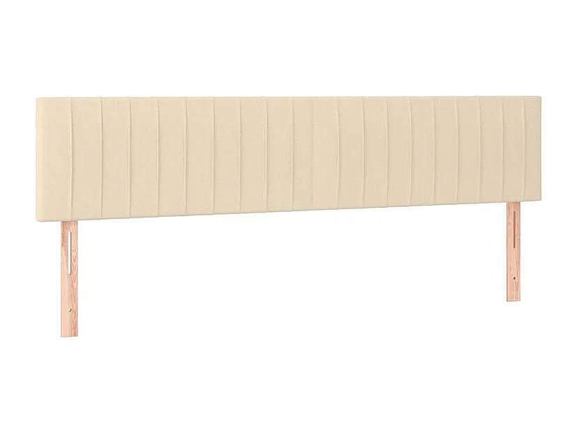 Tête de lit à LED Crème 180x5x78-88 Tissu