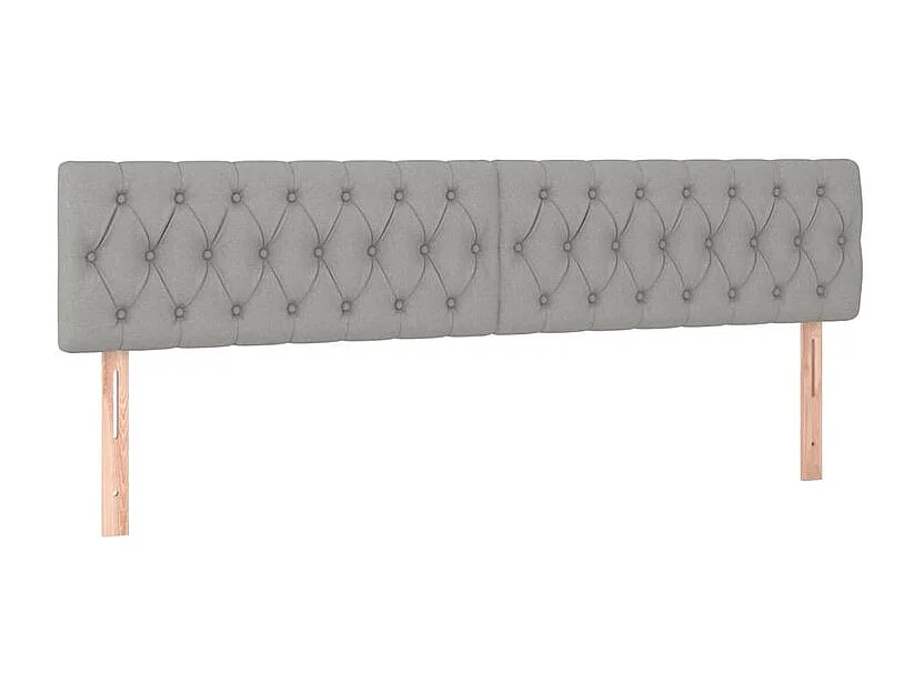 Tête de lit à LED Gris clair 180x7x78-88 Tissu
