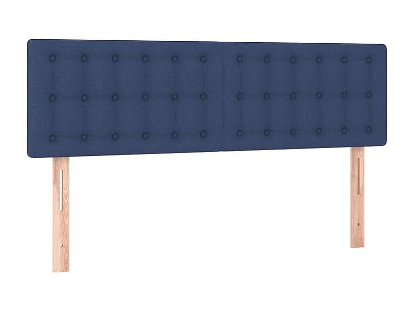 Tête de lit à LED Bleu 144x5x78-88 Tissu