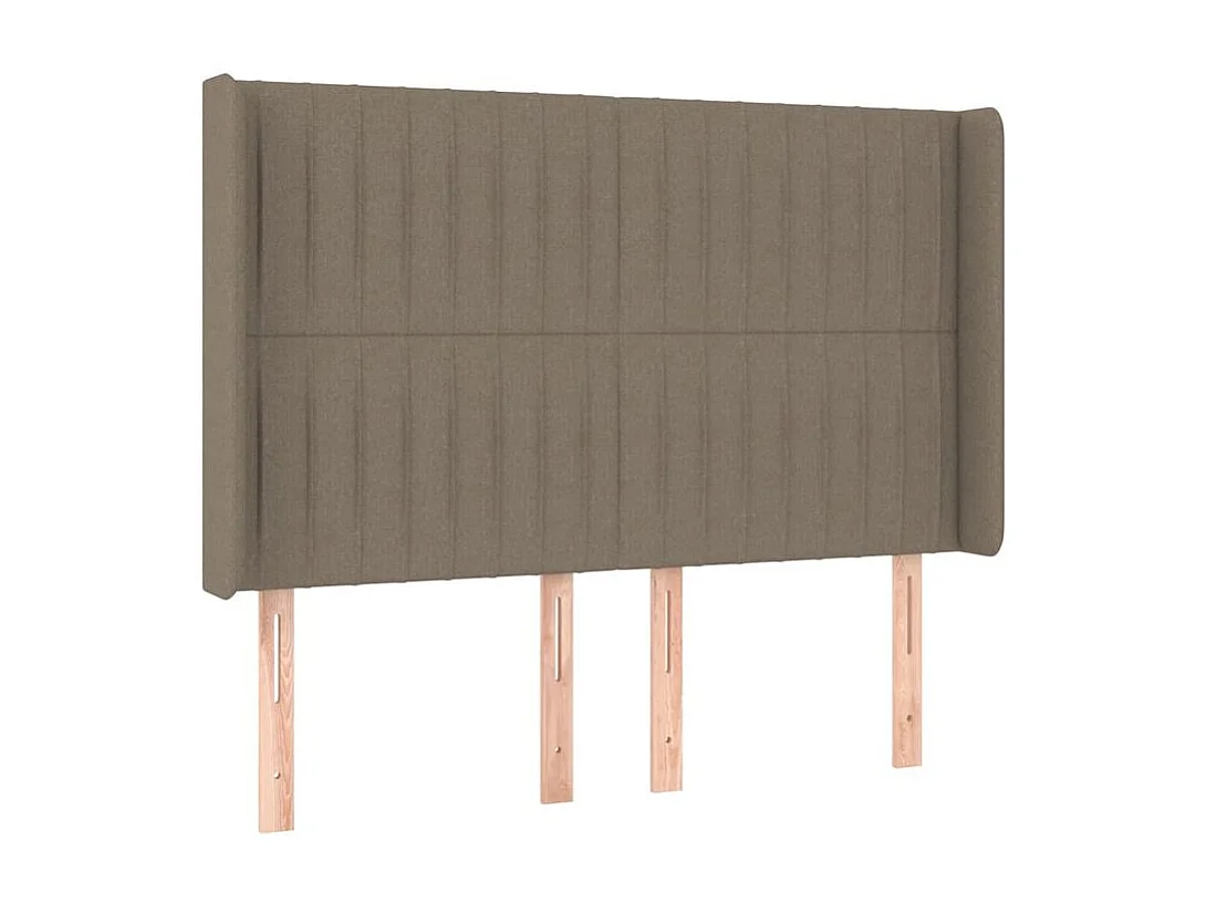 Tête de lit à LED Taupe 147x16x118-128 Tissu
