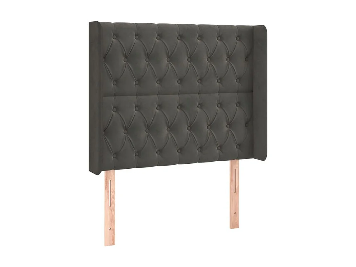 Tête de lit à LED Gris foncé 103x16x118-128 Velours
