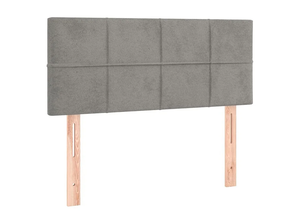 Tête de lit à LED Gris clair 100x5x78-88 Velours