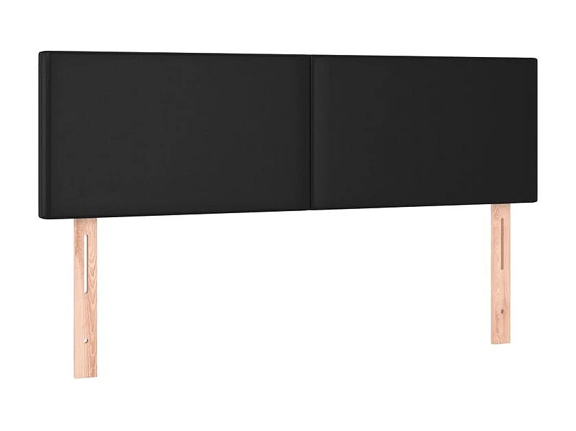 Tête de lit à LED Noir 144x5x78-88 Similicuir